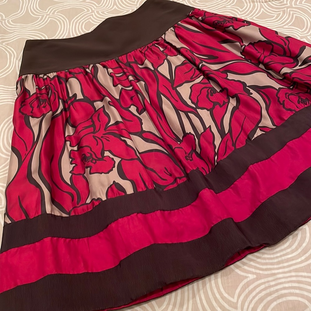 Nygard skirt, silk, floral print, 2P
